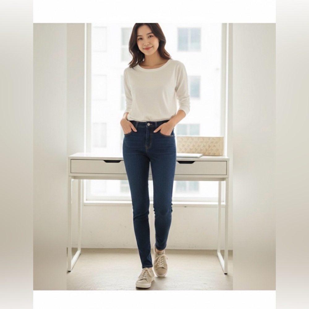 LILA RYAN Dark Blue straight leg Jeans